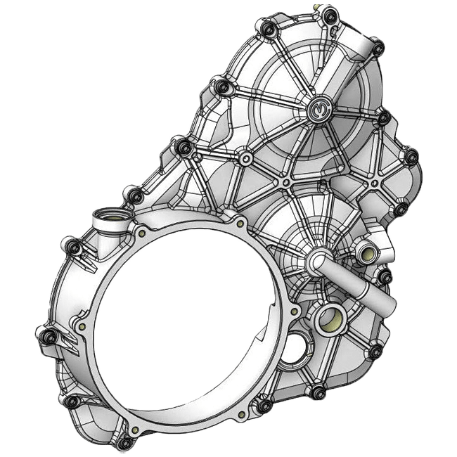 Motor de aluminio alojamiento a la derecha con tornillos de titanio Motocorse Ducati Panigale V4/S/R (18-24)