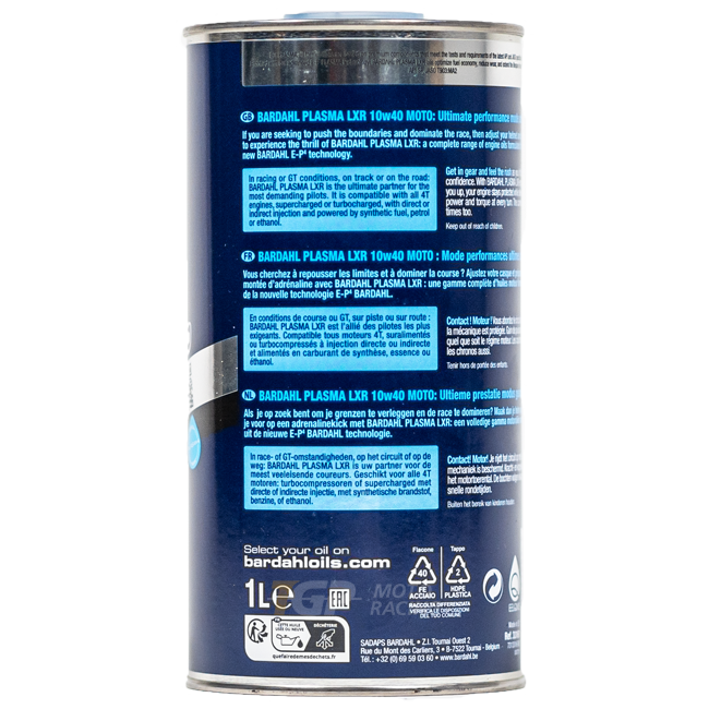 Bardahl 10W40 Plasma LXR - 1 liter Premium oil