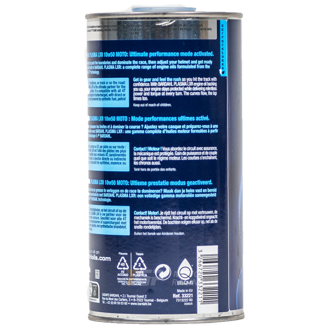 Bardahl 10W50 Plasma LXR - 1 Liter Premium Öl