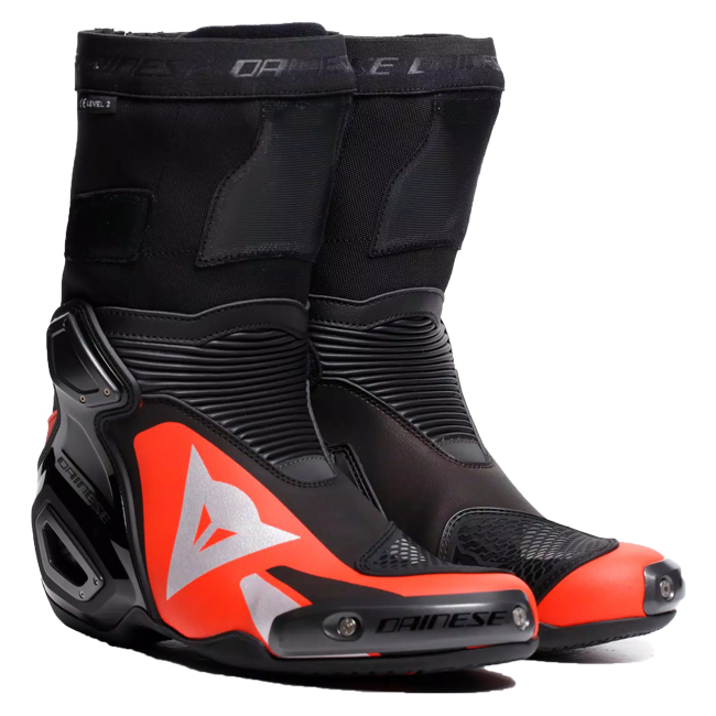 Dainese Axial 2 Botas de motocicletas de carreras y calles | Hombres | Negro/rojo | 20179000526280