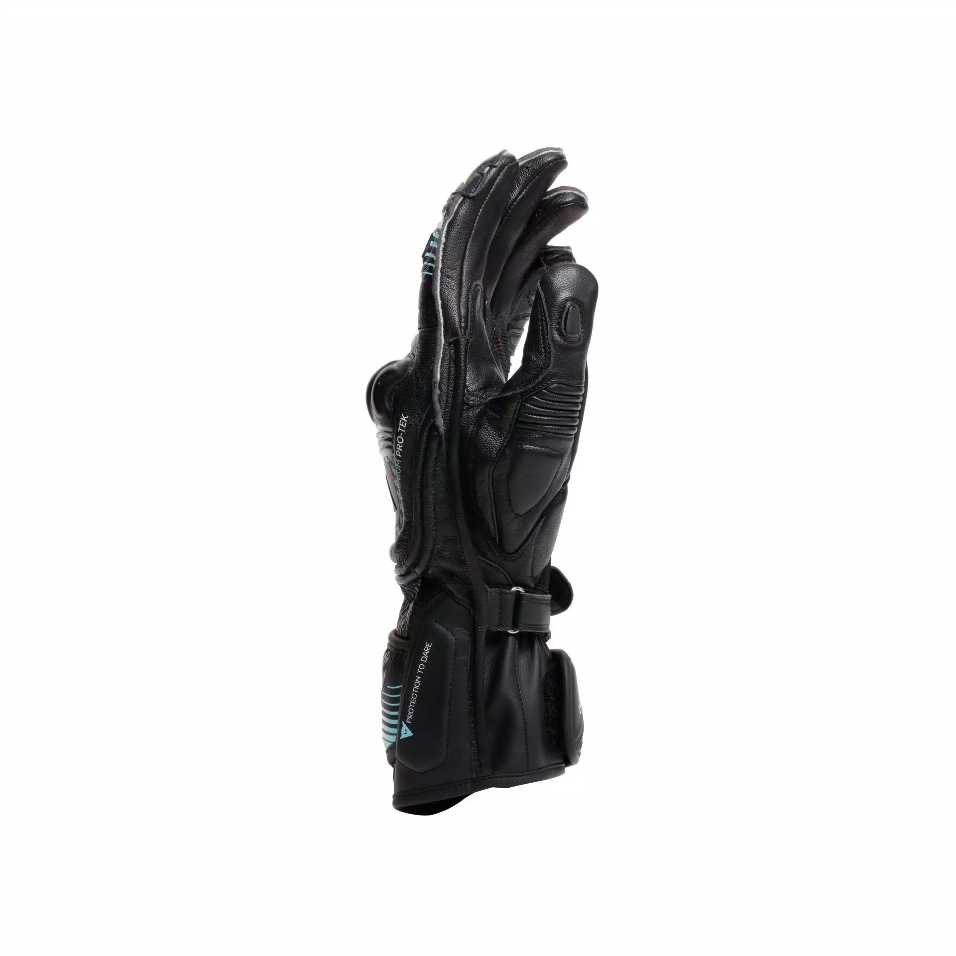 Guantes de cuero de motocicleta Dainese Fiero Racing | Hombres | Negro/azul claro | 201810002568o00