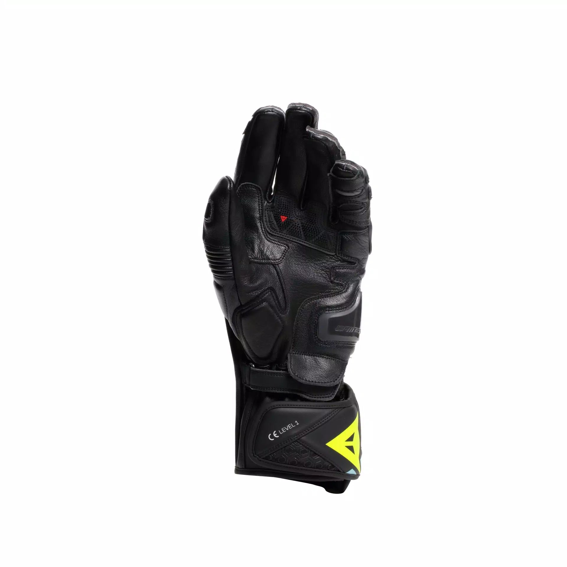 Guantes de cuero de motocicleta Dainese Fiero Racing | Hombres | Negro/azul claro | 201810002568o00