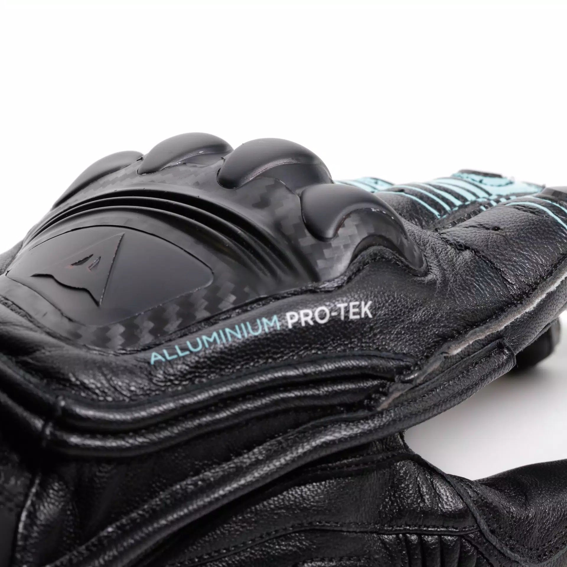 Guantes de cuero de motocicleta Dainese Fiero Racing | Hombres | Negro/azul claro | 201810002568o00