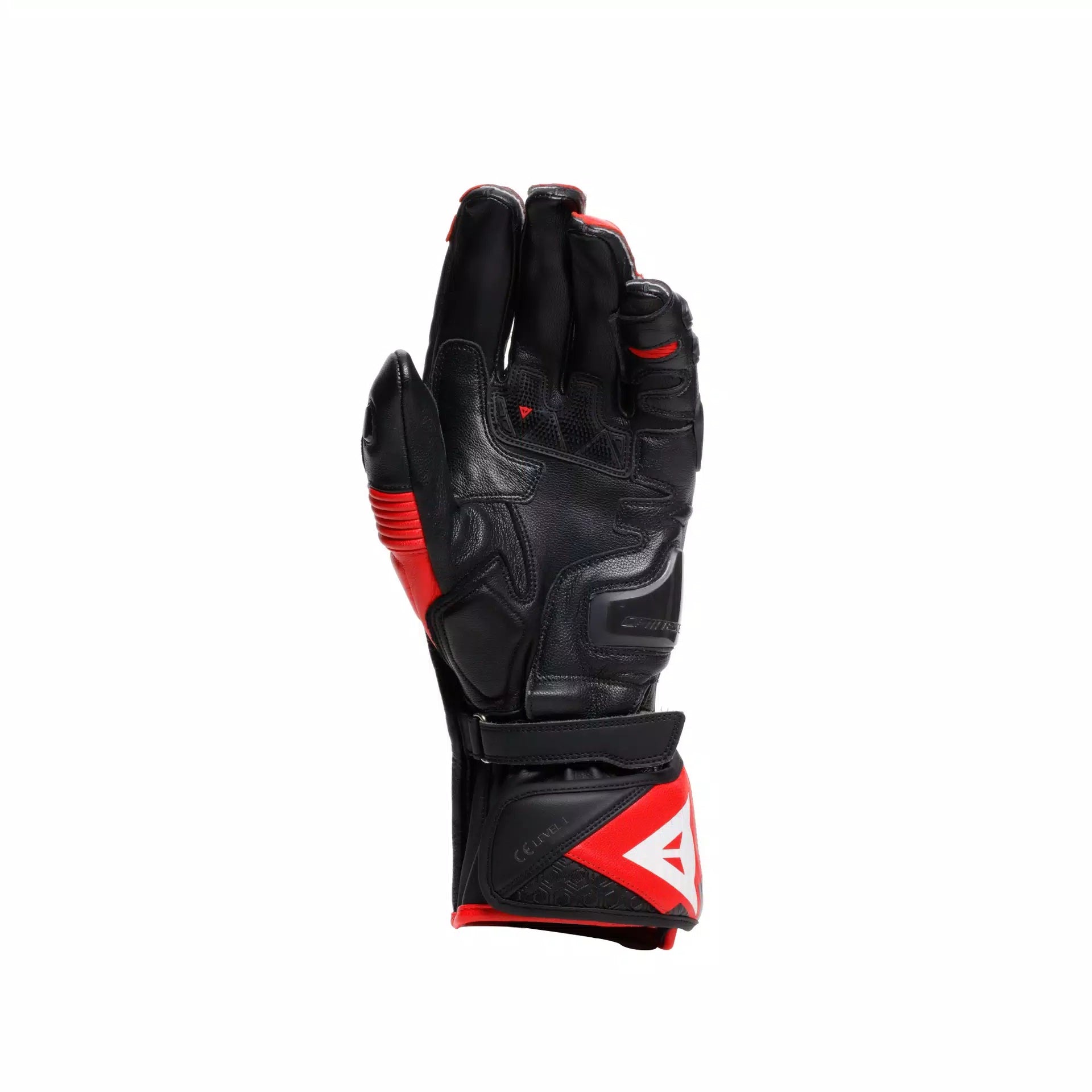 Guantes de cuero de motocicleta Dainese Fiero Racing | Hombres | Negro/rojo | 2018100025A700