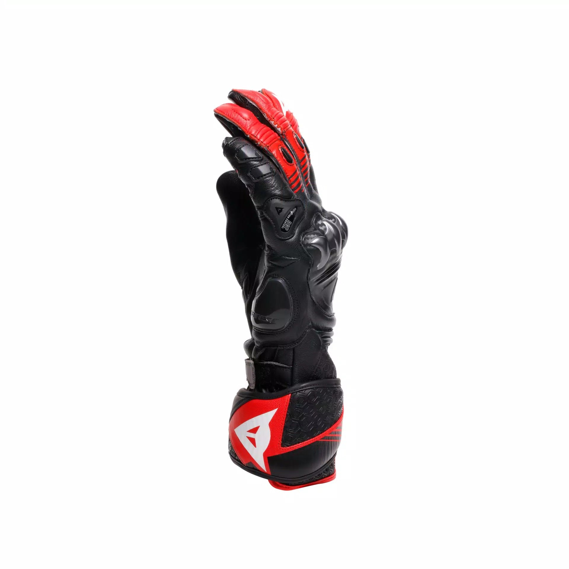 Guantes de cuero de motocicleta Dainese Fiero Racing | Hombres | Negro/rojo | 2018100025A700