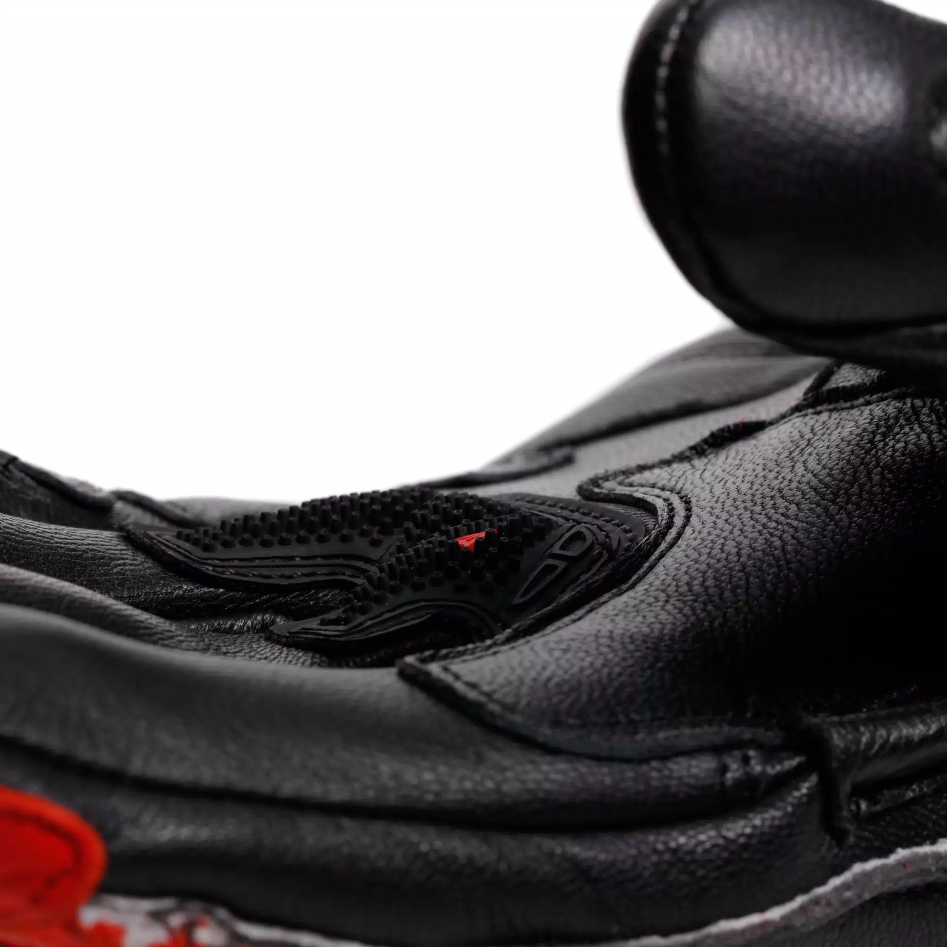 Guantes de cuero de motocicleta Dainese Fiero Racing | Hombres | Negro/rojo | 2018100025A700