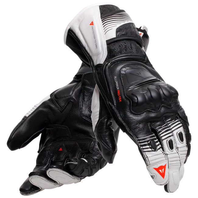 Guantes de cuero de motocicleta Dainese Fiero Racing | Hombres | Negro/negro | 2018100025n3200