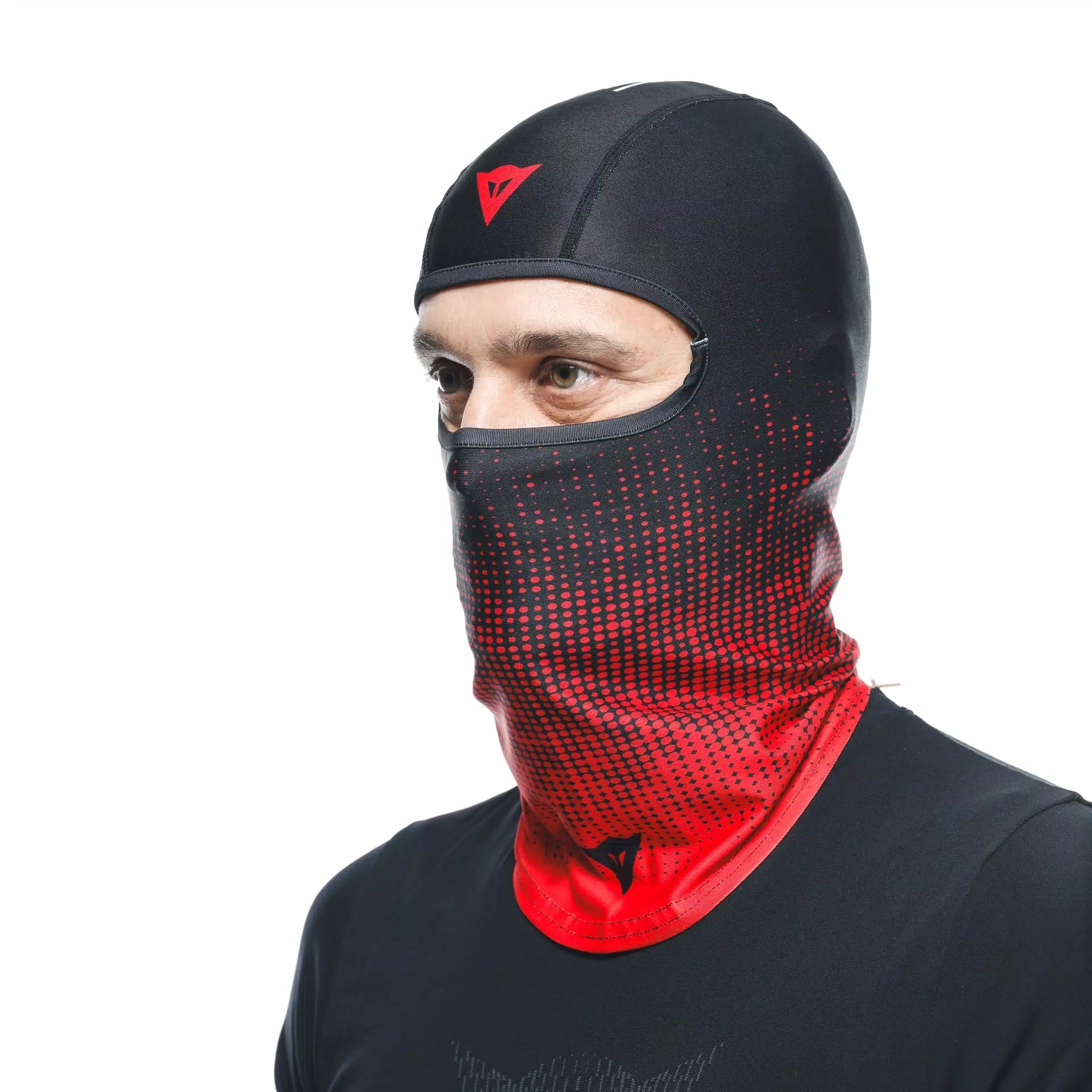 Dainese Storm Hood Negro/Rojo con logotipo Dainese | 201910000681L001
