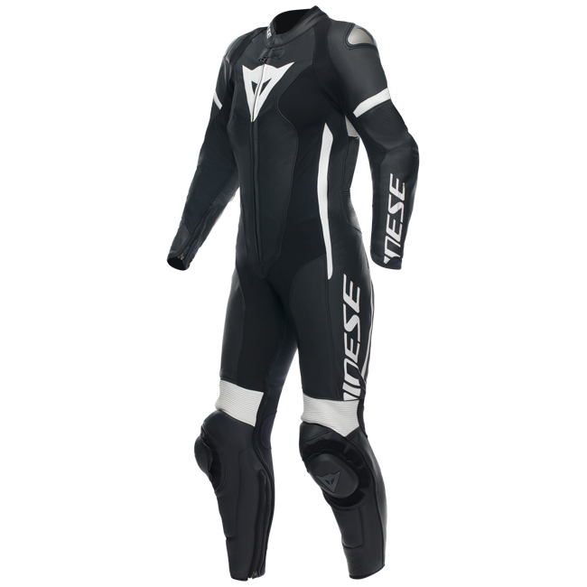 Dainese Grobnik Lady One -Piece Leather Combination - Traje de carreras perforados | Mujeres | En blanco y negro