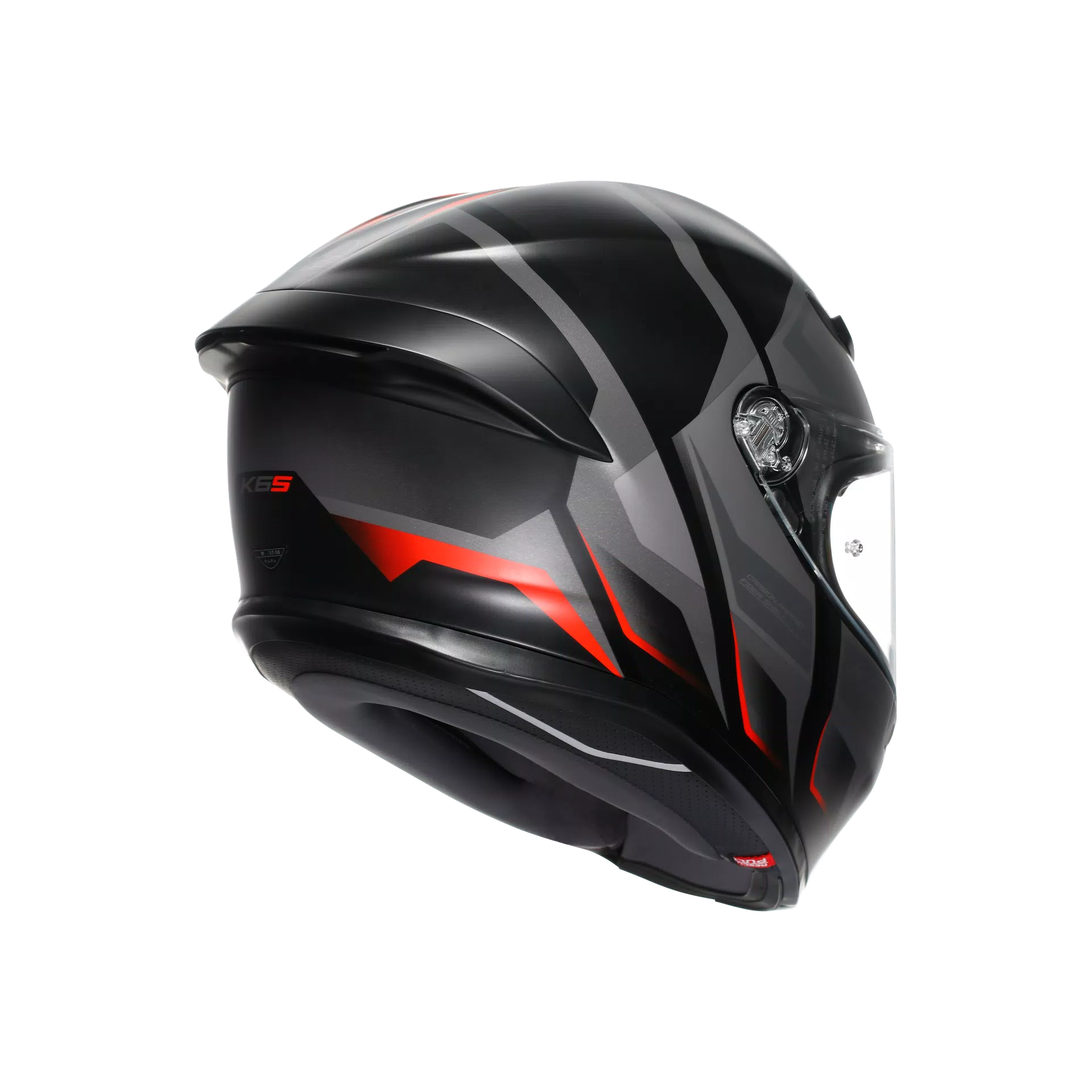 AGV K6 S Helm Karve Matt Schwarz/Grau/Rot | 2118395001024