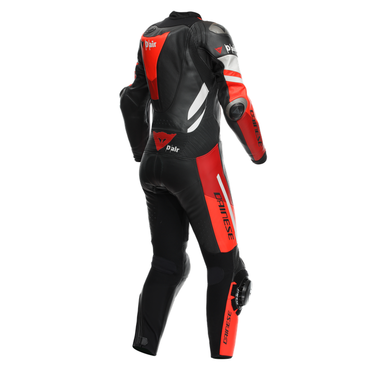 Dainese Misano 3 Lady D-Air® Traje de carreras de airbag combinados de cuero de una pieza combinada | Mujeres | Rojo