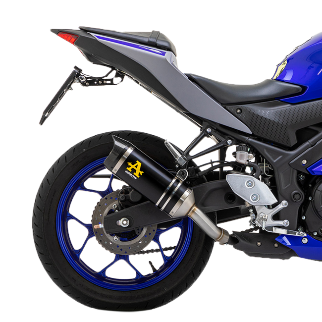 Flecha Slip-On Thunder Aluminum Dark Yamaha YZF-R3 (21-25) 71831akn