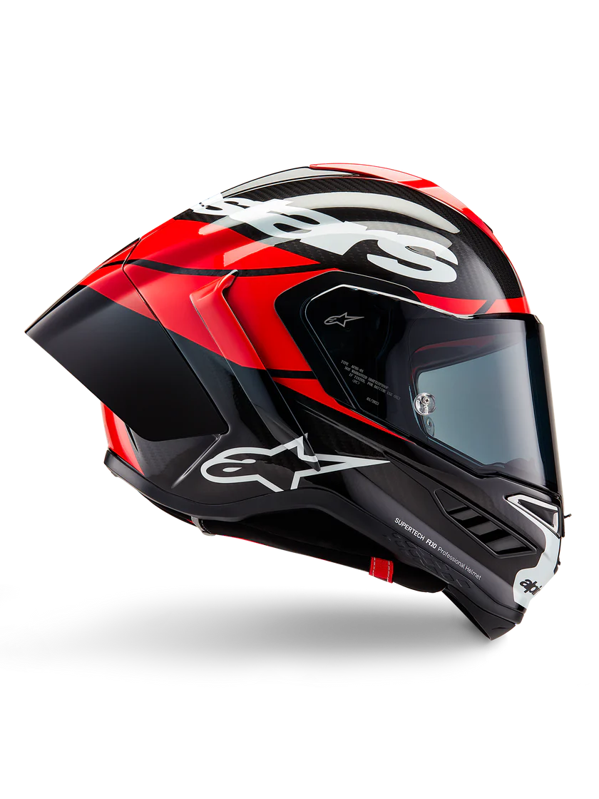 Alpinestars Supertech R10 Elemento Casco Carb de carbono Blanco rojo brillante 8200324-1363