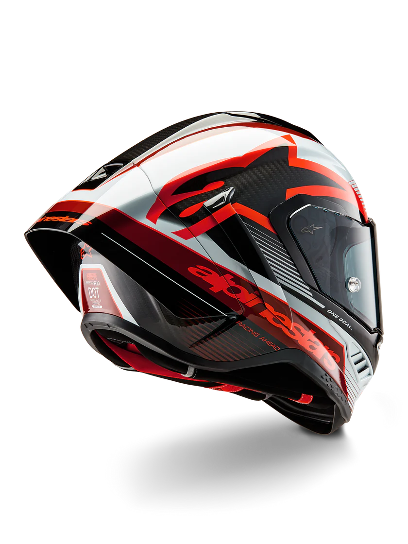 Alpinestars Supertech R10 Equipo Helm Carb Carb Red White Gloss 8200224-1352