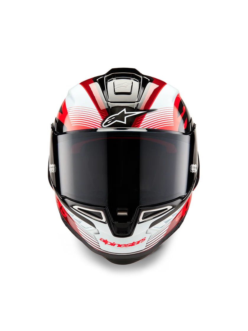 Alpinestars Supertech R10 Equipo Helm Carb Carb Red White Gloss 8200224-1352