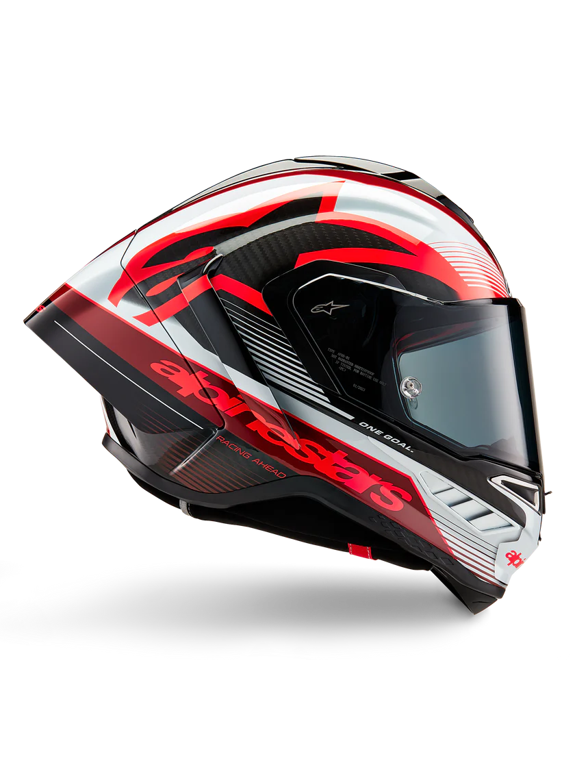Alpinestars Supertech R10 Equipo Helm Carb Carb Red White Gloss 8200224-1352
