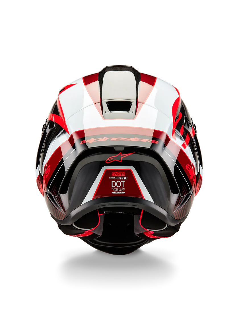 Alpinestars Supertech R10 Equipo Helm Carb Carb Red White Gloss 8200224-1352