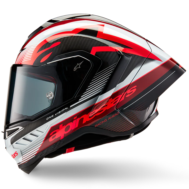 Alpinestars Supertech R10 Equipo Helm Carb Carb Red White Gloss 8200224-1352
