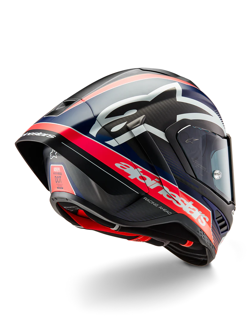 Alpinestars Supertech R10 Equipo Helm Carbon Carb rojo Fluo Blue oscuro Matt 8200224-1383
