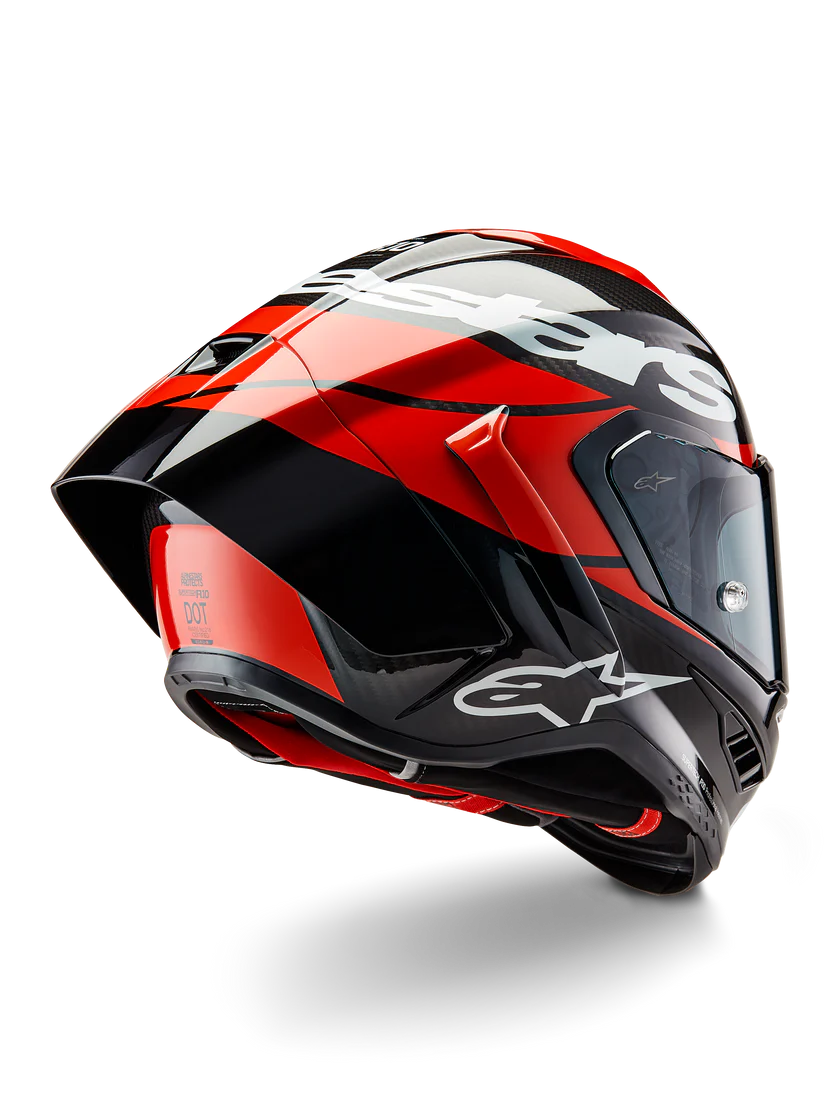 Alpinestars Supertech R10 Elemento Casco Carb de carbono Blanco rojo brillante 8200324-1363