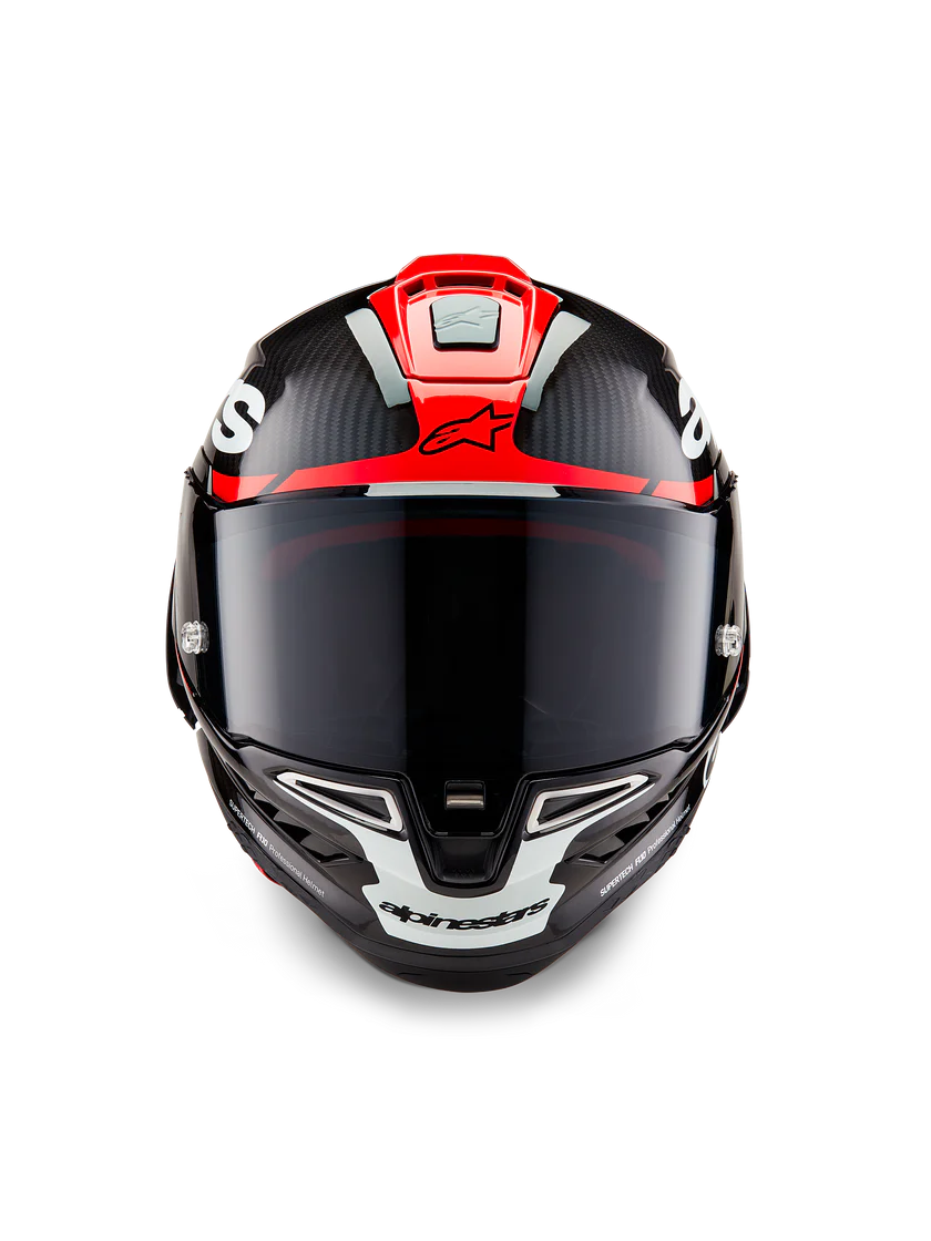 Alpinestars Supertech R10 Elemento Casco Carb de carbono Blanco rojo brillante 8200324-1363
