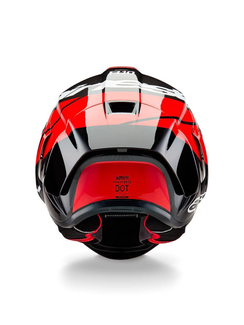 Alpinestars Supertech R10 Elemento Casco Carb de carbono Blanco rojo brillante 8200324-1363