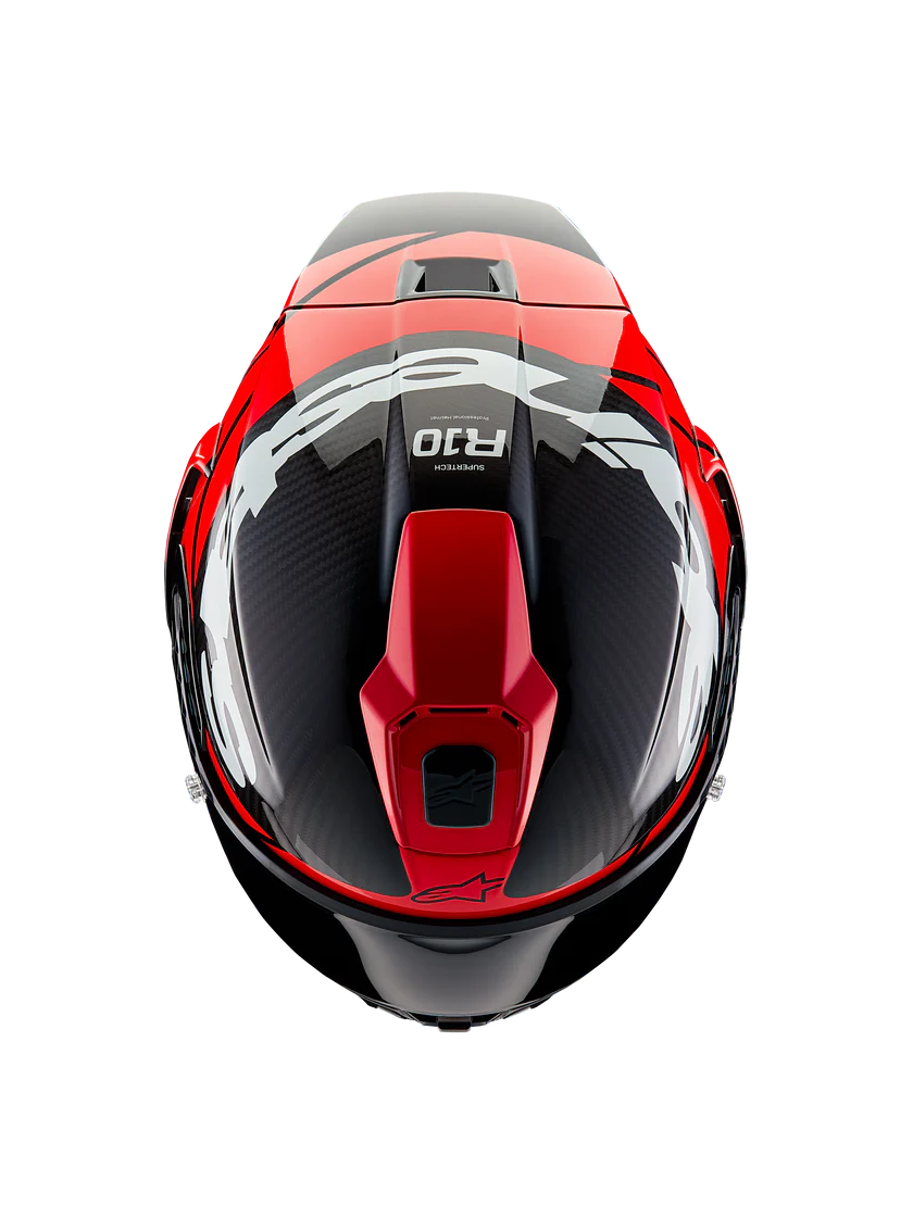 Alpinestars Supertech R10 Elemento Casco Carb de carbono Blanco rojo brillante 8200324-1363