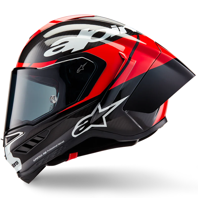 Alpinestars Supertech R10 Elemento Casco Carb de carbono Blanco rojo brillante 8200324-1363