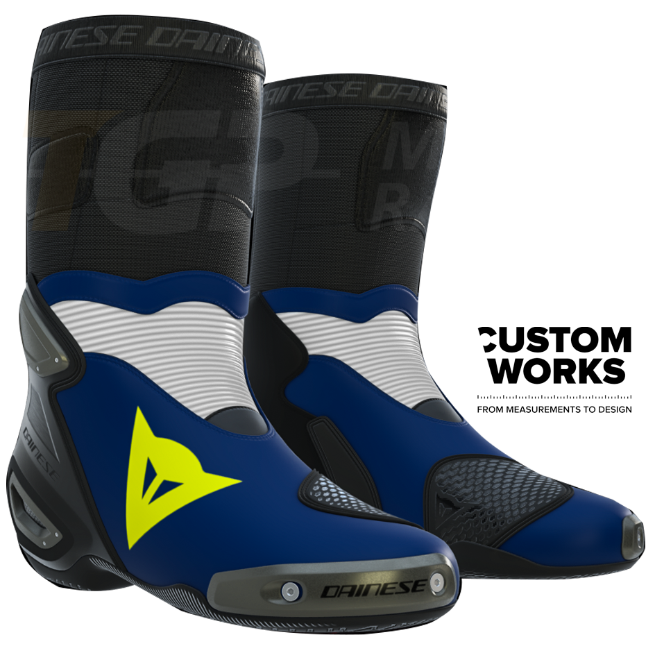 DAINESE ハイカットシューズ ブルー/イエロー Dainese Axial 2 racing and road motorcycle boots | Men | Yamaha
