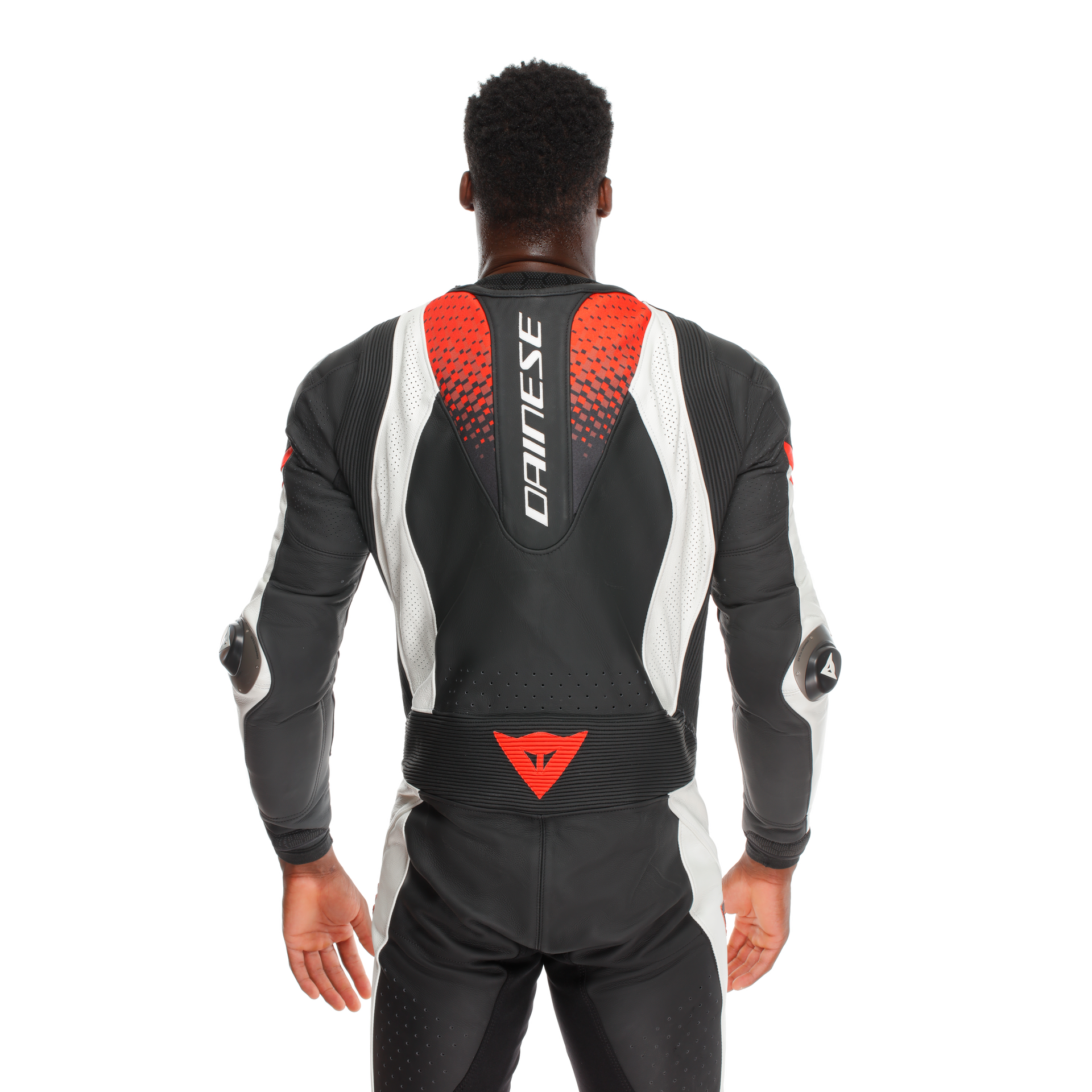 Dainese Laguna Seca 6 Einteiler Lederkombi – Perforierter Rennanzug | Herren | Weiß/Rot