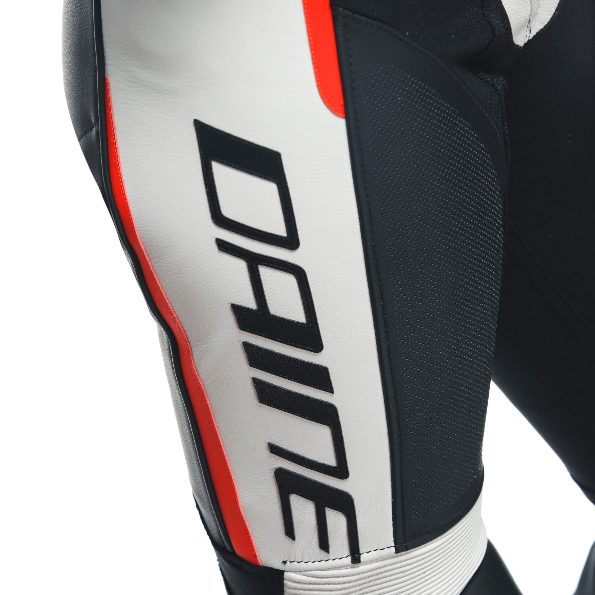 Dainese Grobnik Lady One -Piece Leather Combination - Traje de carreras perforados | Mujeres | Blanco/rojo