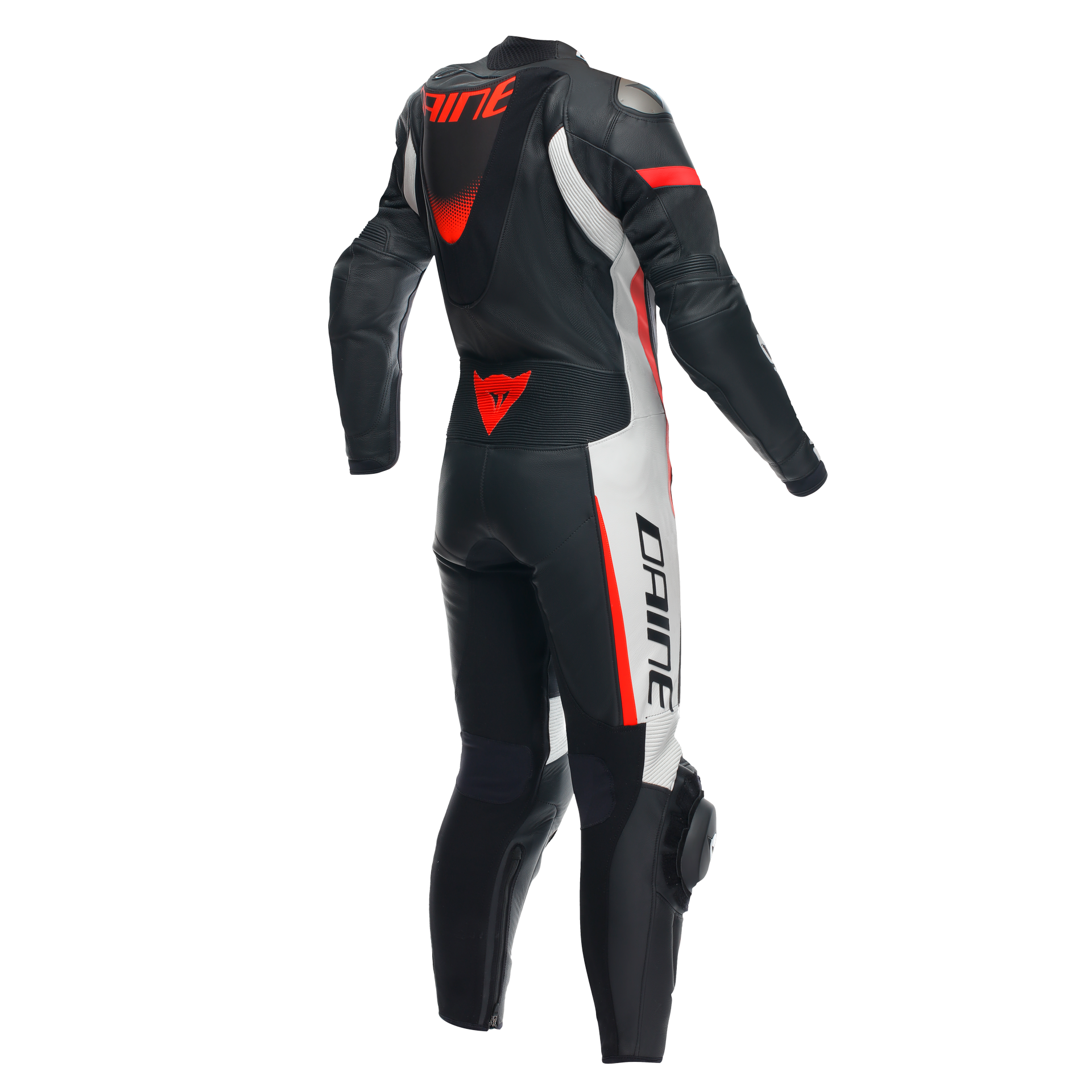 Dainese Grobnik Lady One -Piece Leather Combination - Traje de carreras perforados | Mujeres | Blanco/rojo