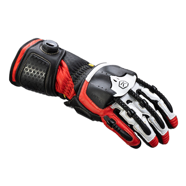 Knox Handroid MK5 Racing Lederhandschuhe | Herren | Rot