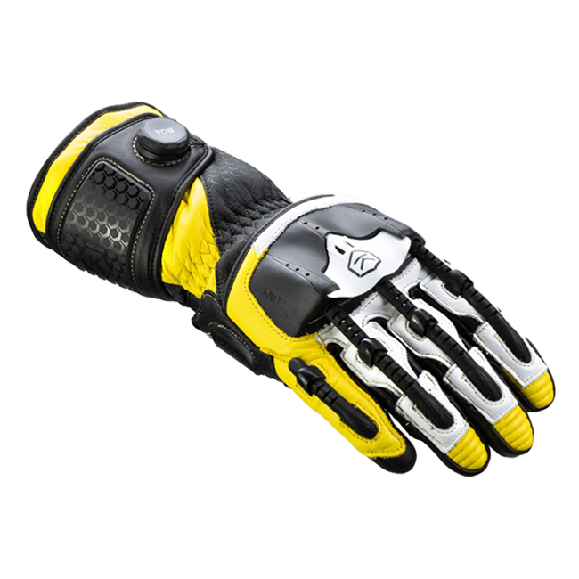 Knox Handroid MK5 Racing Lederhandschuhe | Herren | Gelb