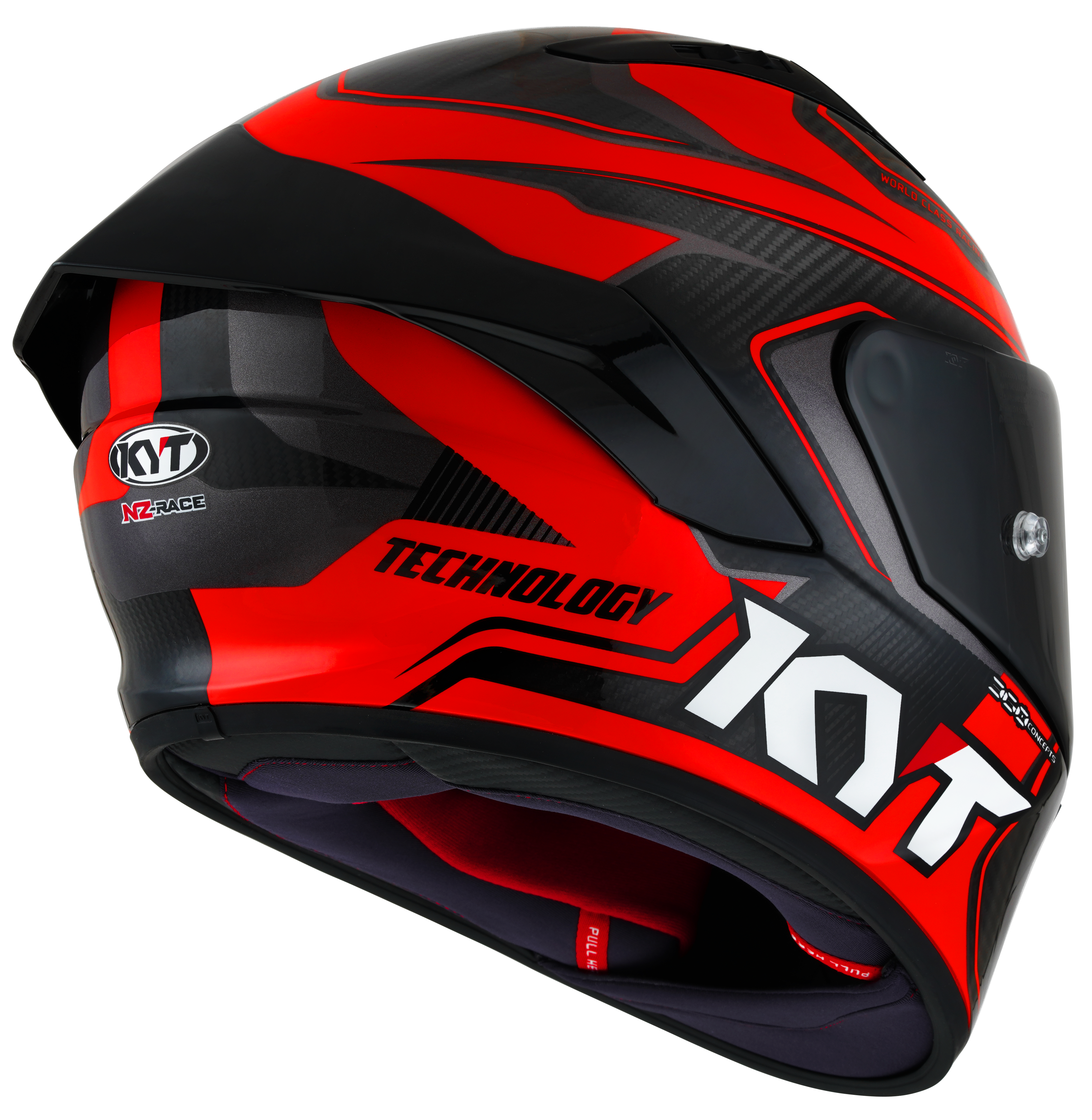 Kyt NZ-Race Helm Competencia de carbono Glojed Red Y6NZ0018