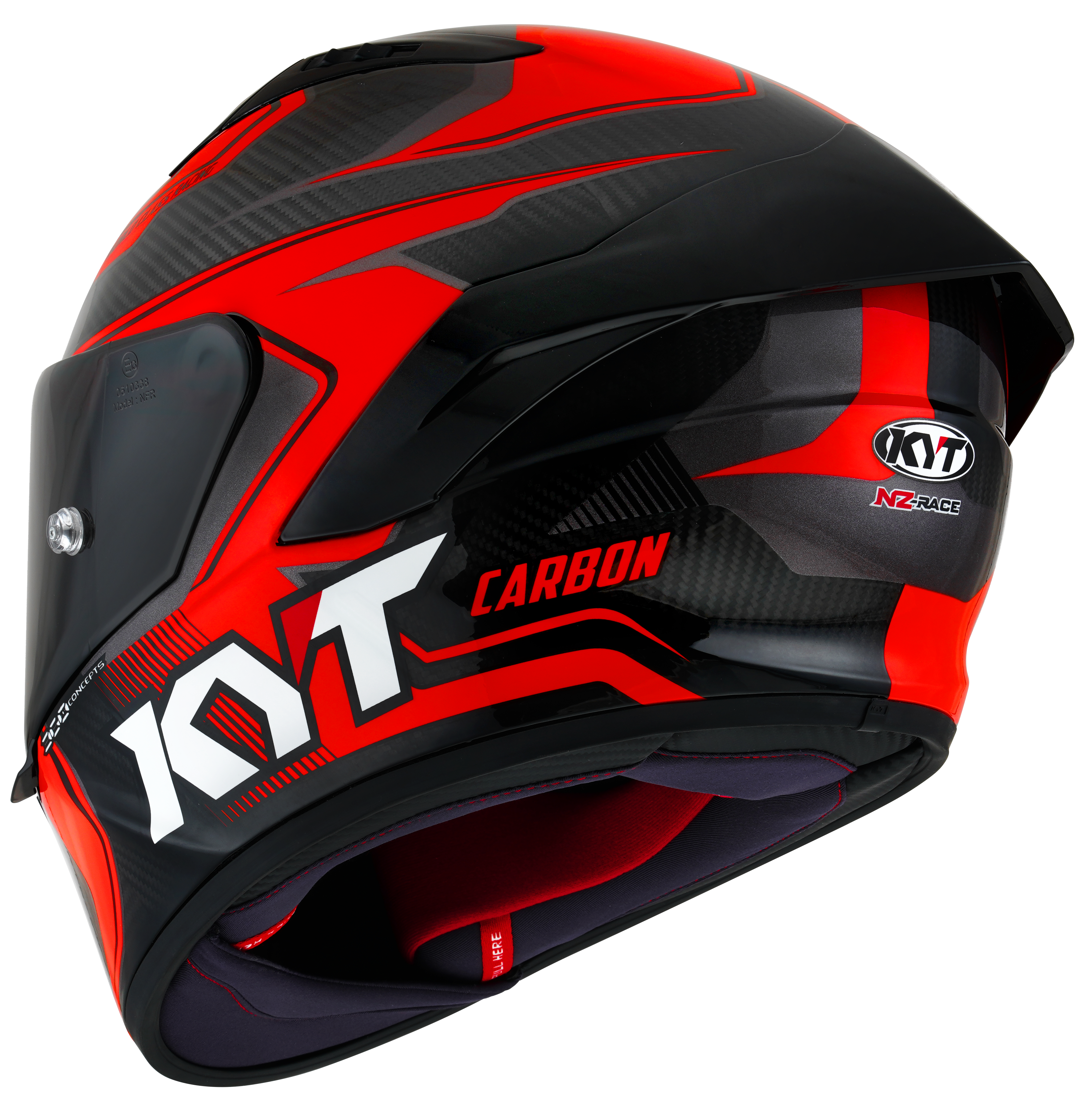 Kyt NZ-Race Helm Competencia de carbono Glojed Red Y6NZ0018