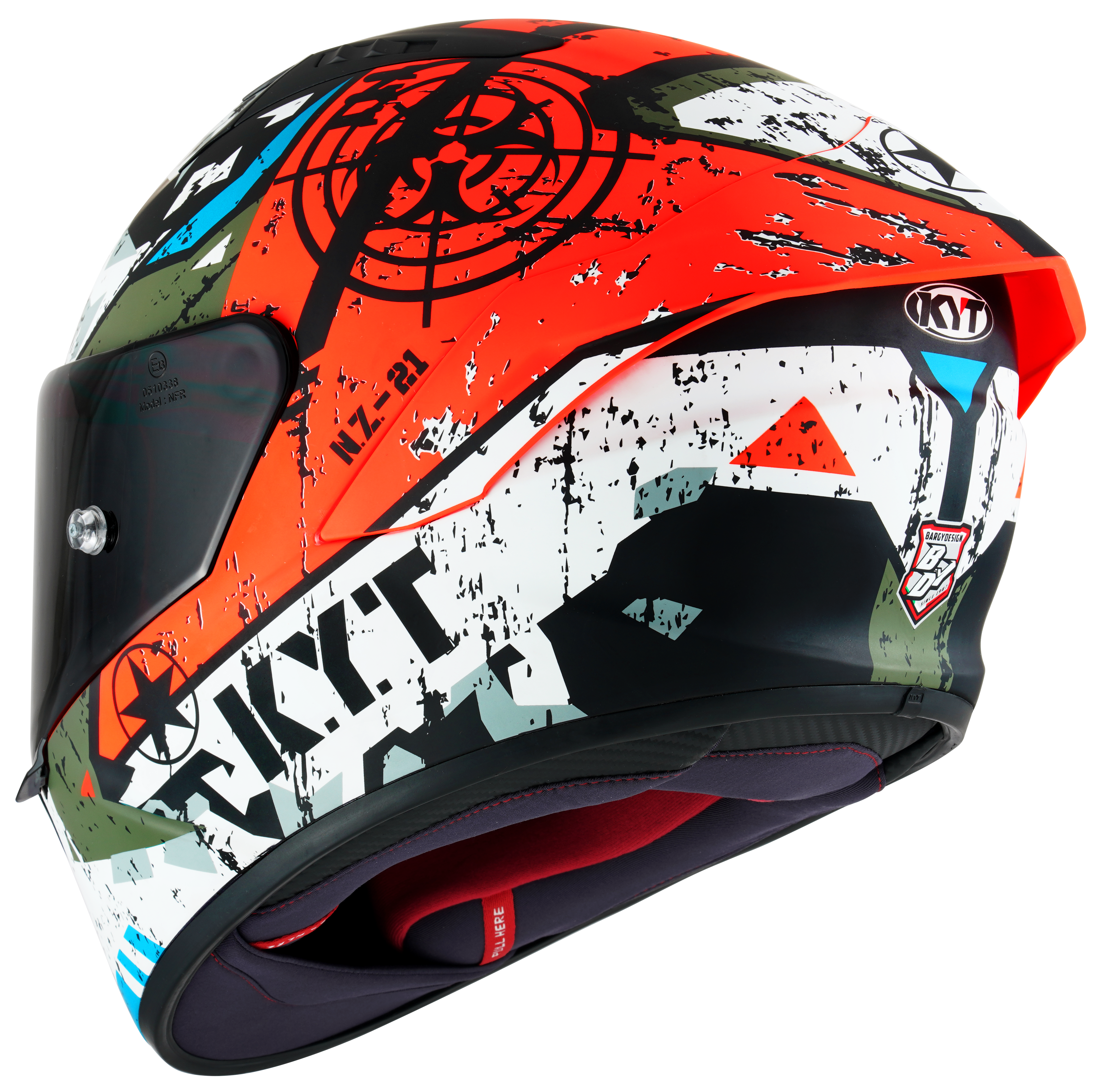 Kyt NZ-Race Helm Blazing Matt Rot Y6NZ0019