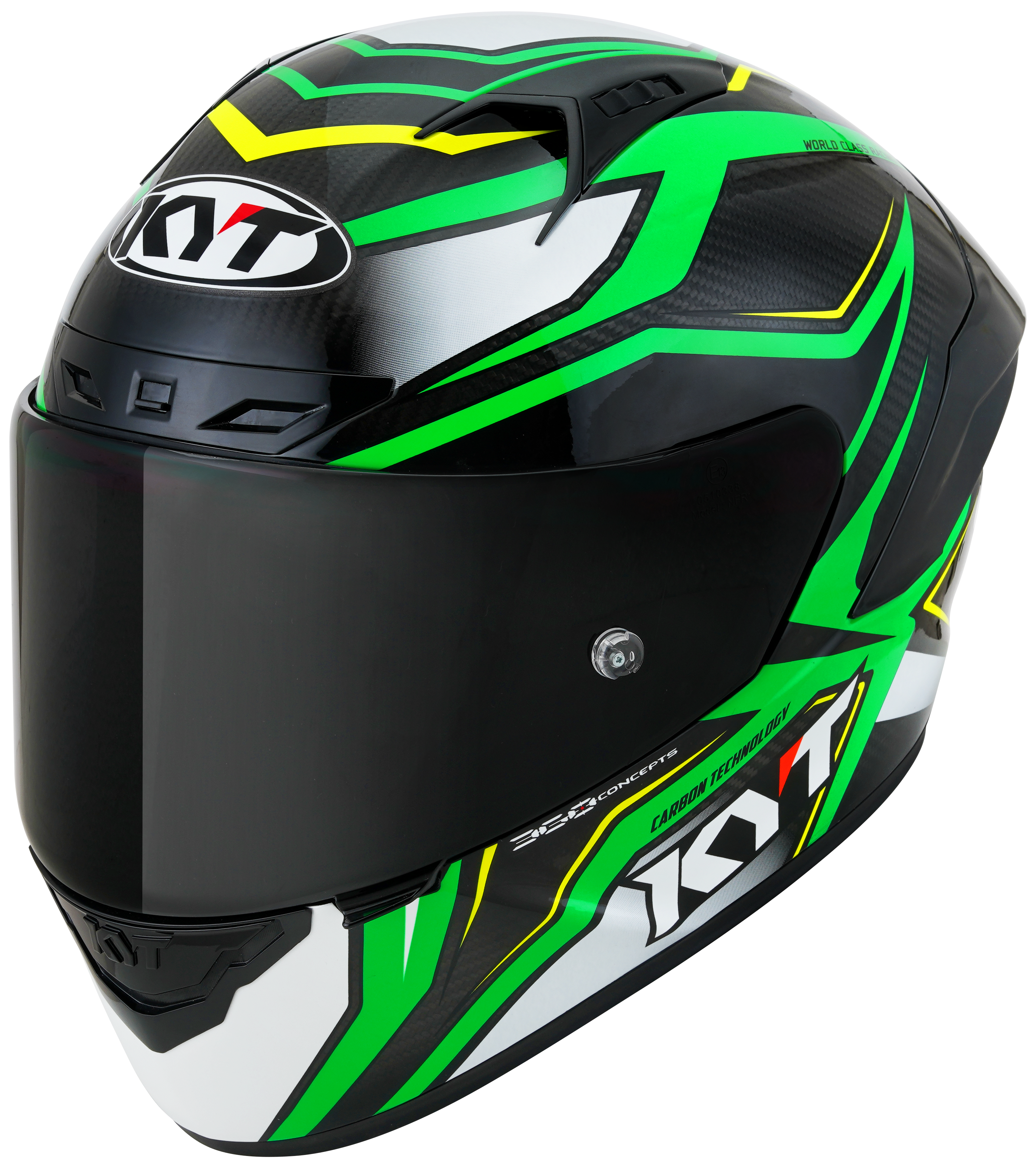 Kyt NZ-Race Timonelas de carbono Gloso Green Green Fluo/White Y6NZ0025