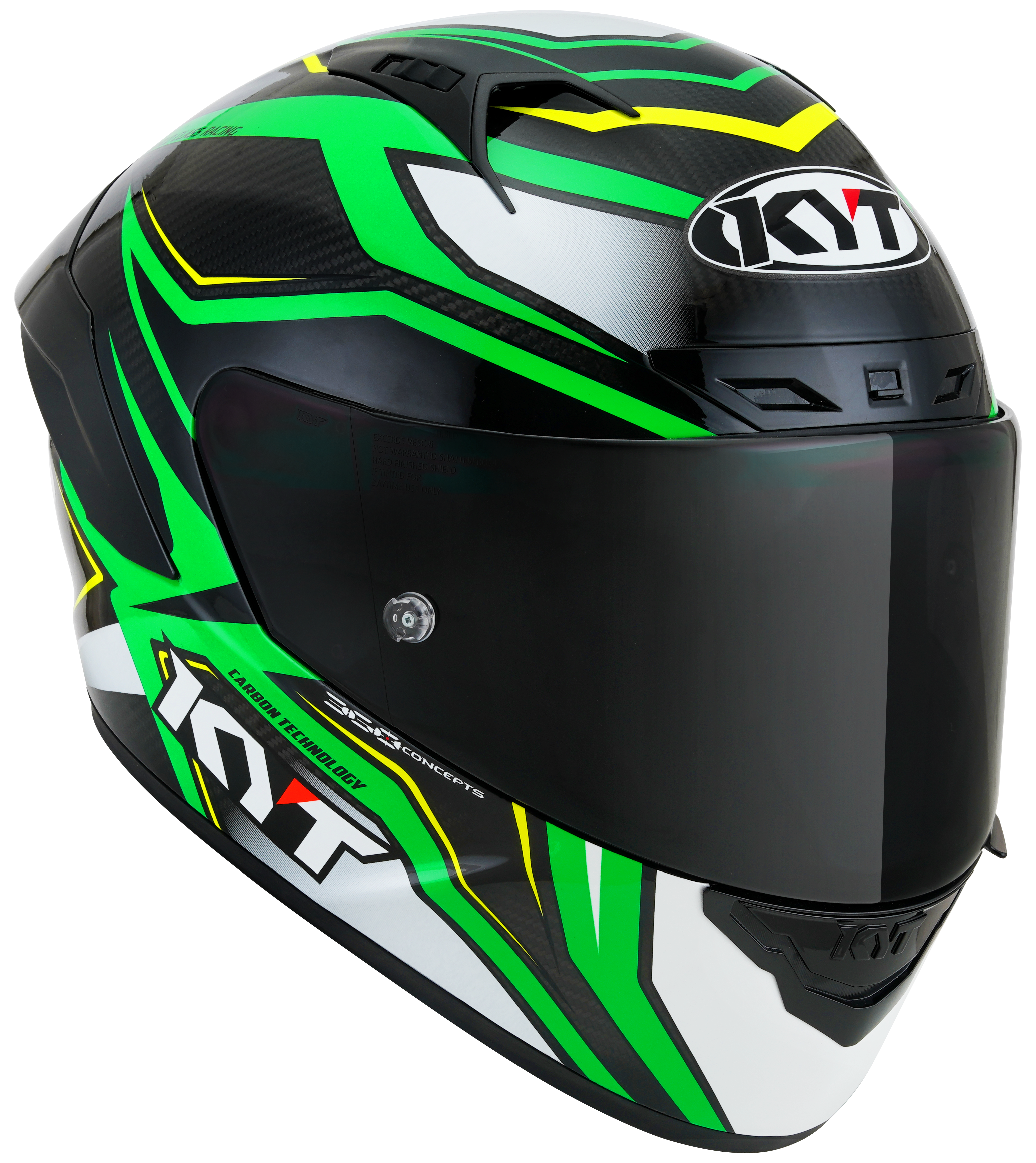 Kyt NZ-Race Timonelas de carbono Gloso Green Green Fluo/White Y6NZ0025