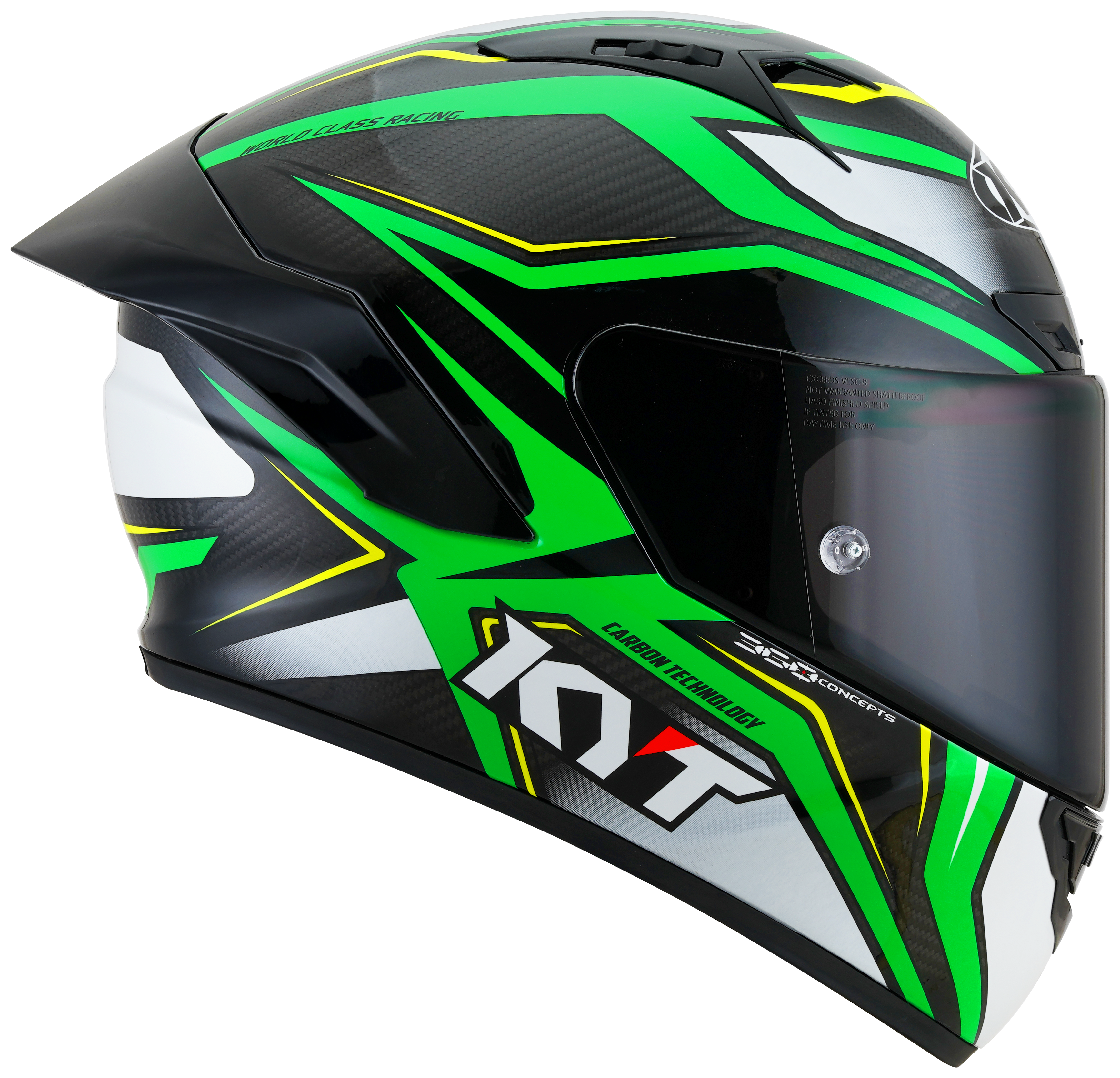 Kyt NZ-Race Timonelas de carbono Gloso Green Green Fluo/White Y6NZ0025
