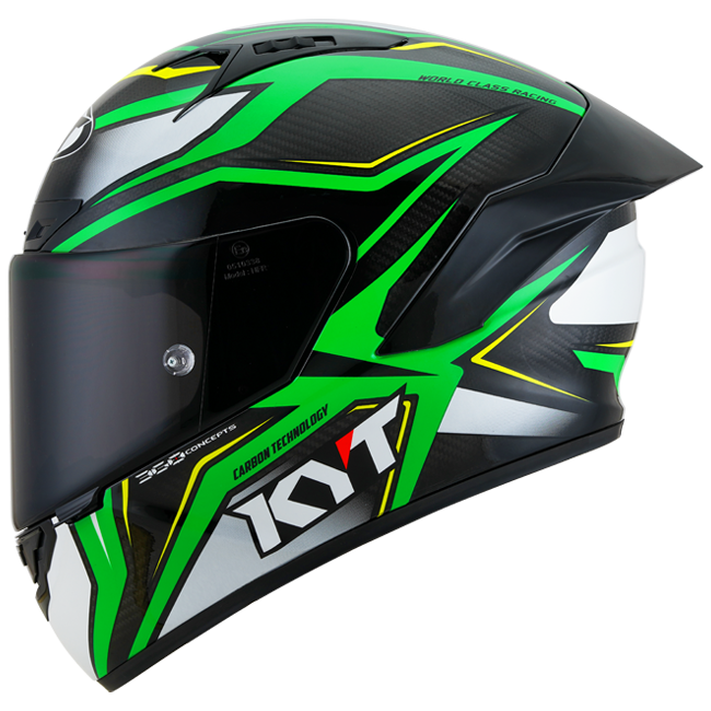 Kyt NZ-Race Timonelas de carbono Gloso Green Green Fluo/White Y6NZ0025