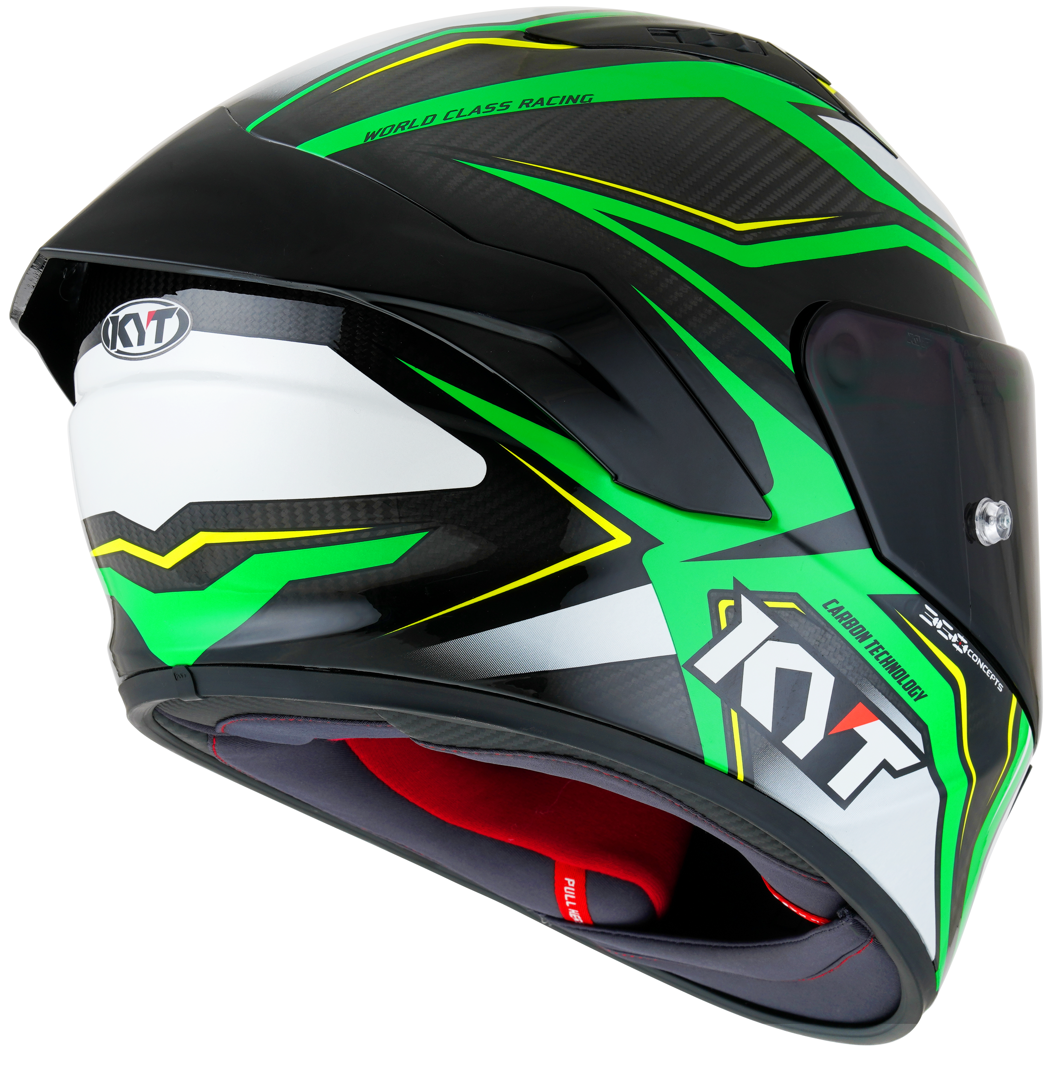 Kyt NZ-Race Timonelas de carbono Gloso Green Green Fluo/White Y6NZ0025