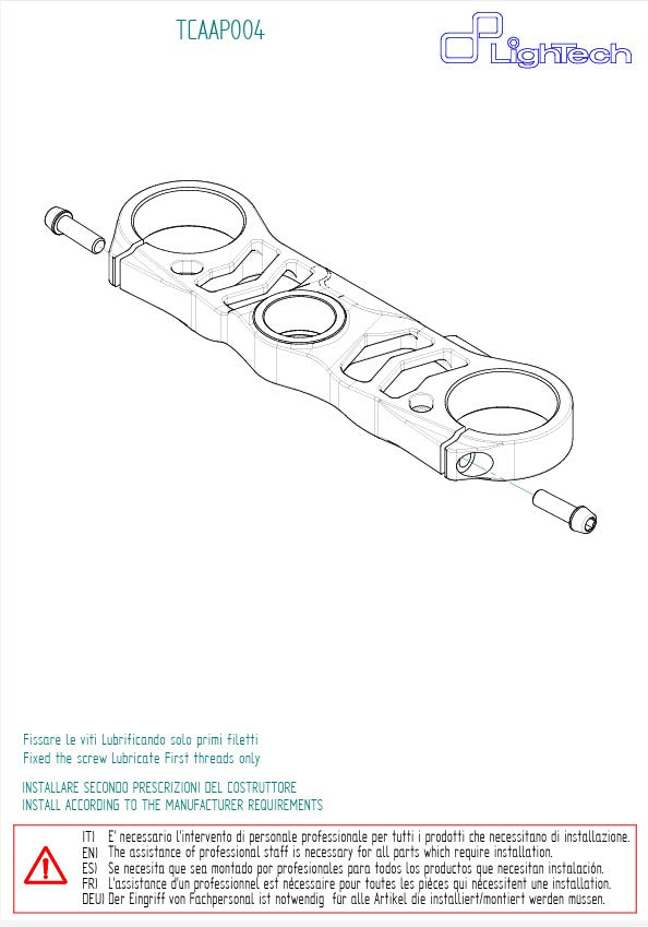 Gabel Bridge (Top) Lightech Aprilia RSV4 1100 Factory (21-25) TCAAP004NER