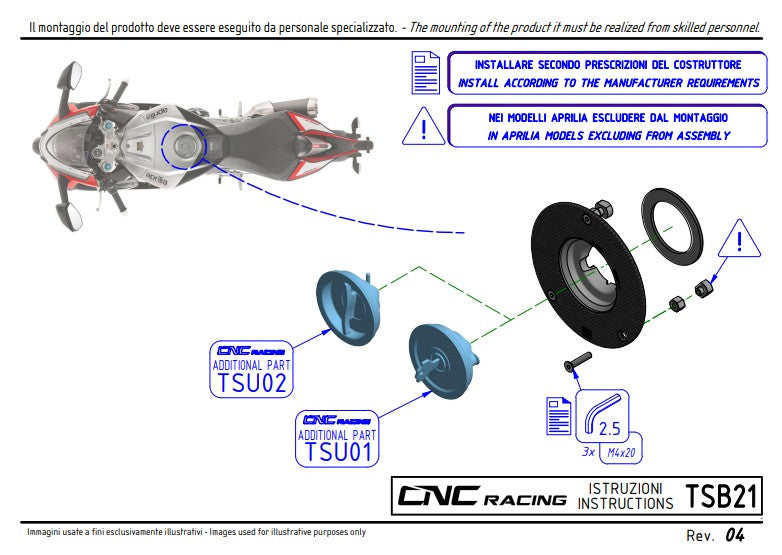 Tankdeckel Carbon CNC Racing Ducati Panigale V4/S (2025) TSB21