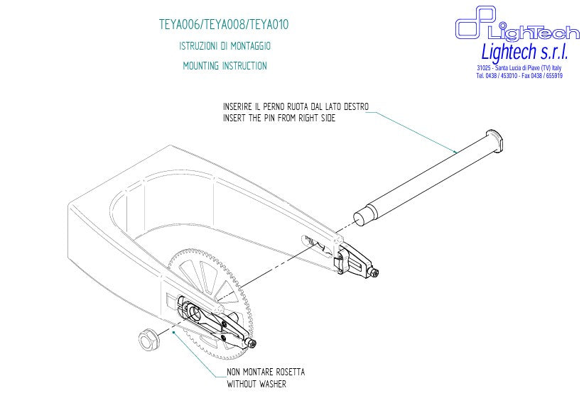 Chain tensioner Lightech Yamaha RJ27 (17-25) Teya006