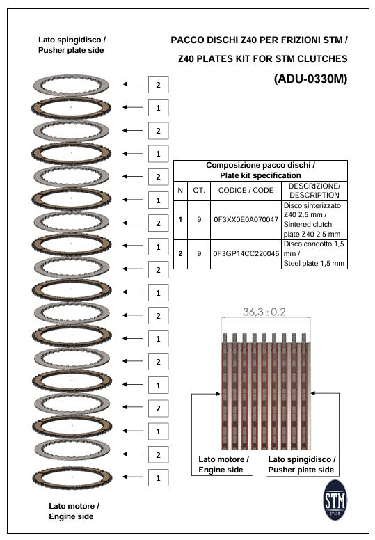 STM dry clutch kit BMW M1000RR K66 (23-25) KTT-2700