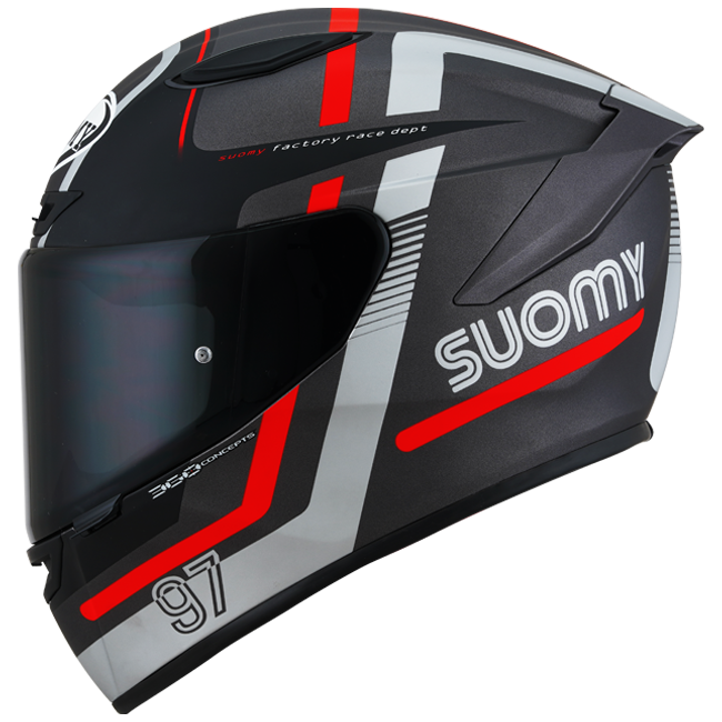 Suomy Track-1 timón noventa y siete pistola Matt Metal/Rot K6T10002