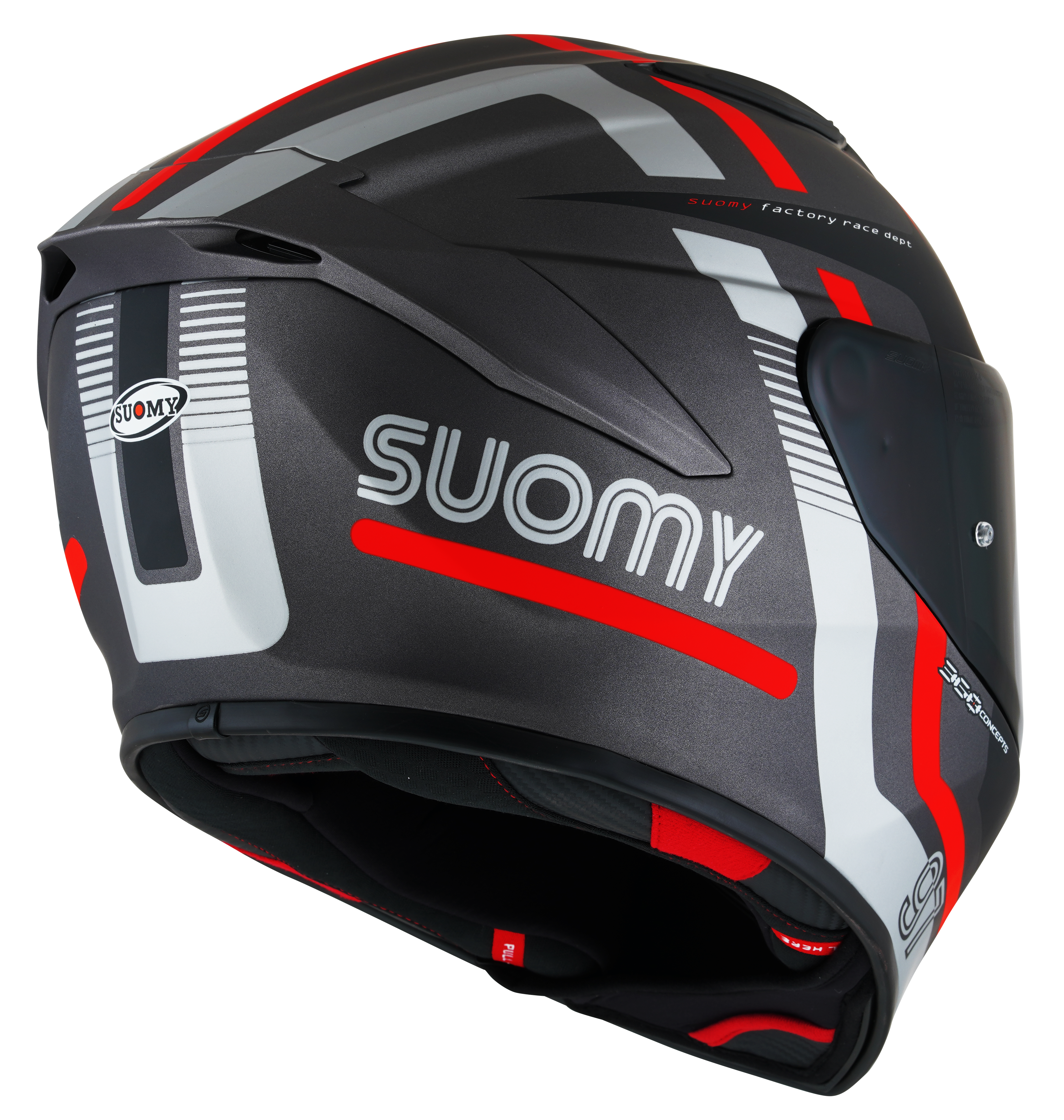Suomy Track-1 timón noventa y siete pistola Matt Metal/Rot K6T10002