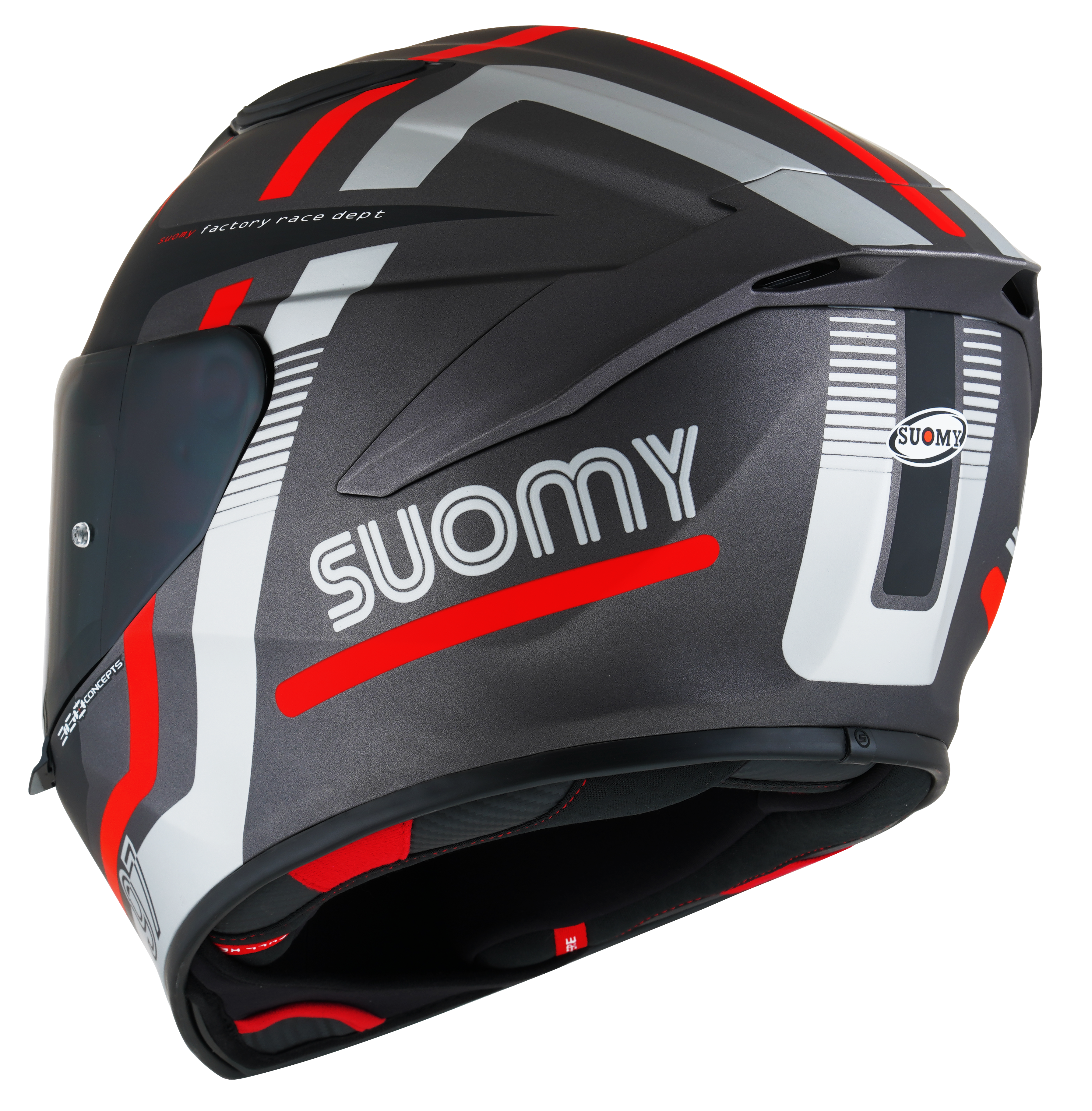 Suomy Track-1 timón noventa y siete pistola Matt Metal/Rot K6T10002