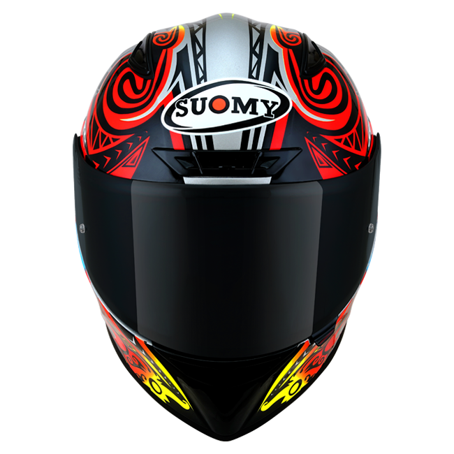 Suomy Track-1 Helm Volador de plata brillante/rojo/azul/amarillo K6T10005